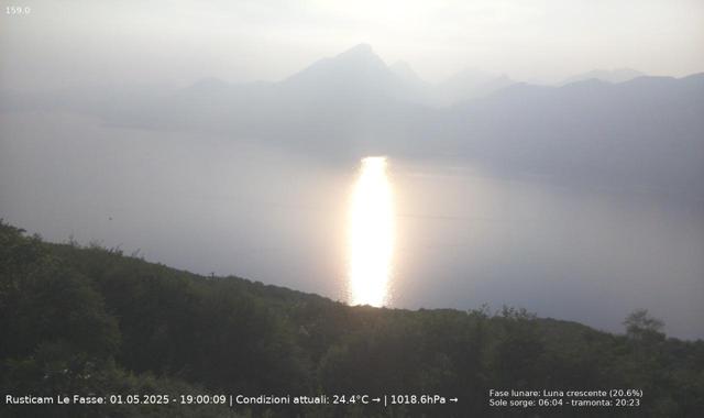 Webcam Le Fasse (San Zeno), Blick über den Gardasee